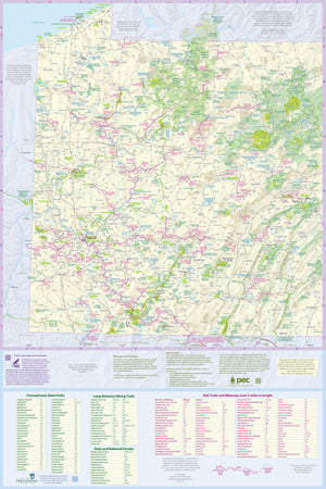 Pennsylvania Statewide Outdoor Recreation Lizard Map