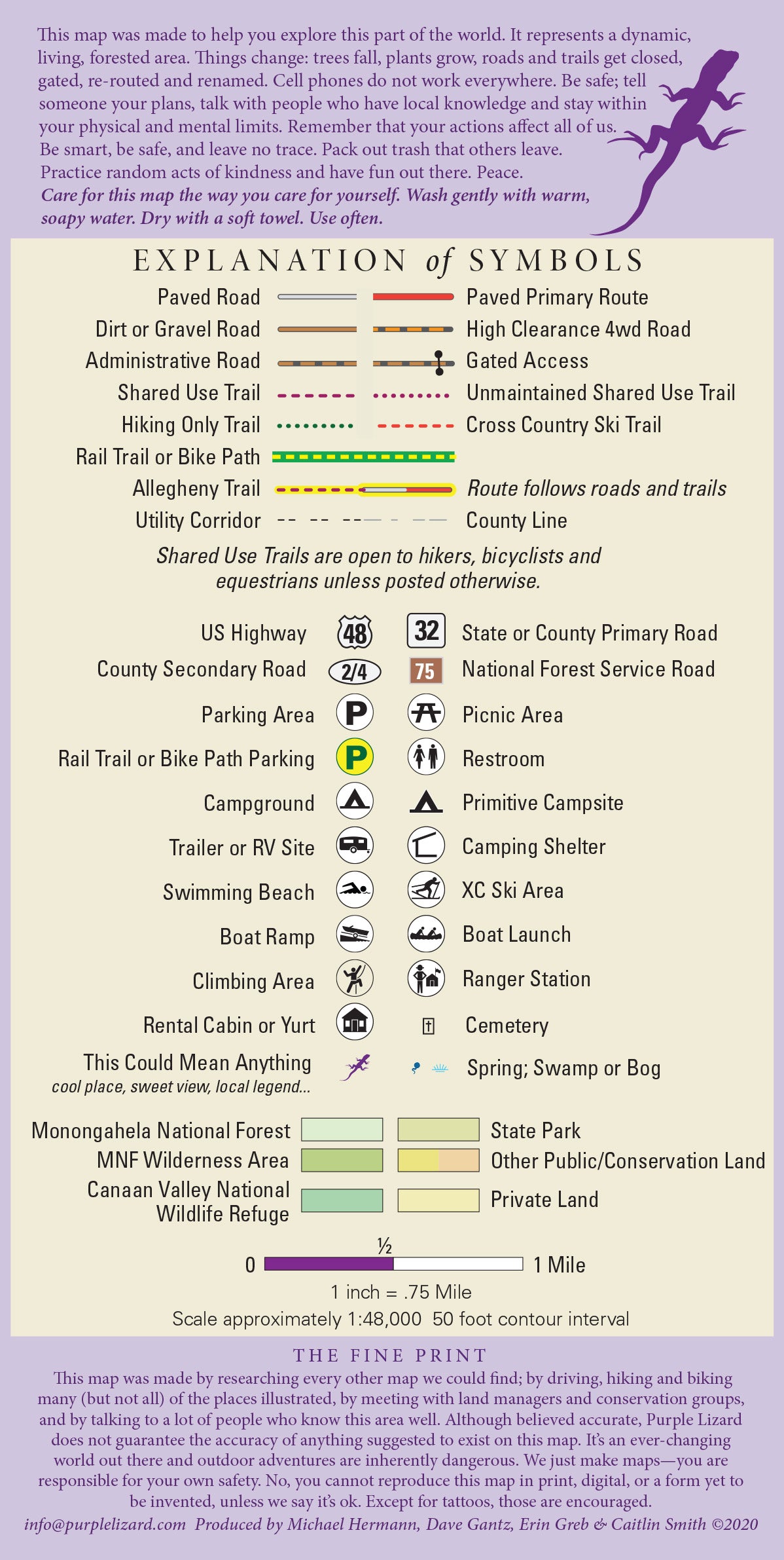road map legend symbols